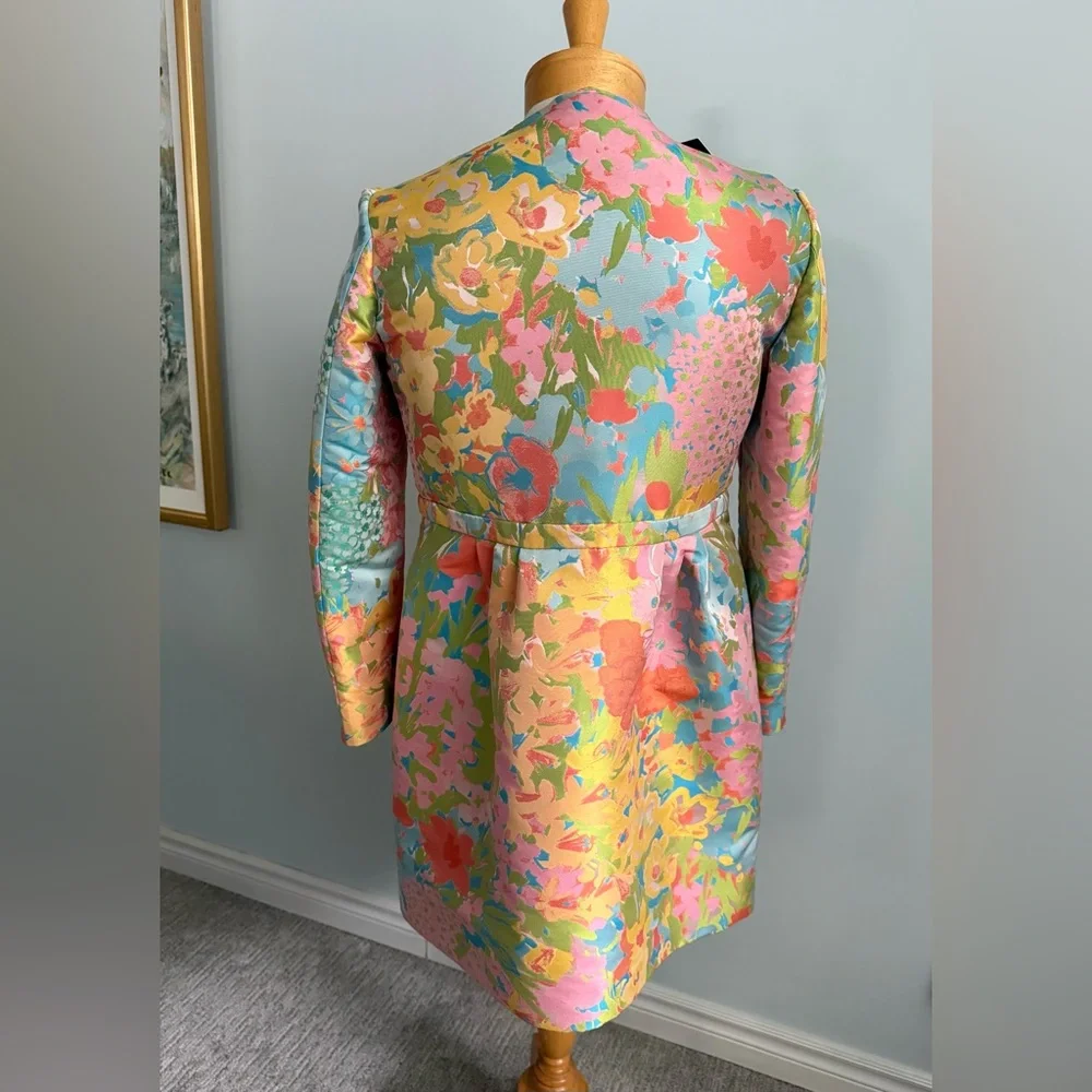 Boutique Moschino NWT Italian Floral Couture Dress Size 12 – Made in Italy - Picture 6 of 14